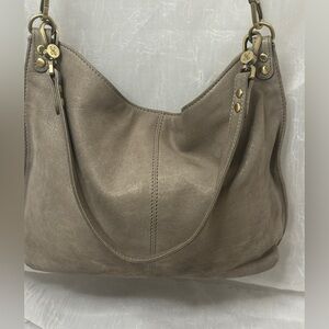 HOBO Pier Leather Shoulder & Crossbody Bag - Taupe Gray